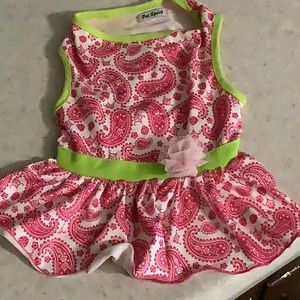Adorable doggie dress. Size medium.  Paisley print.